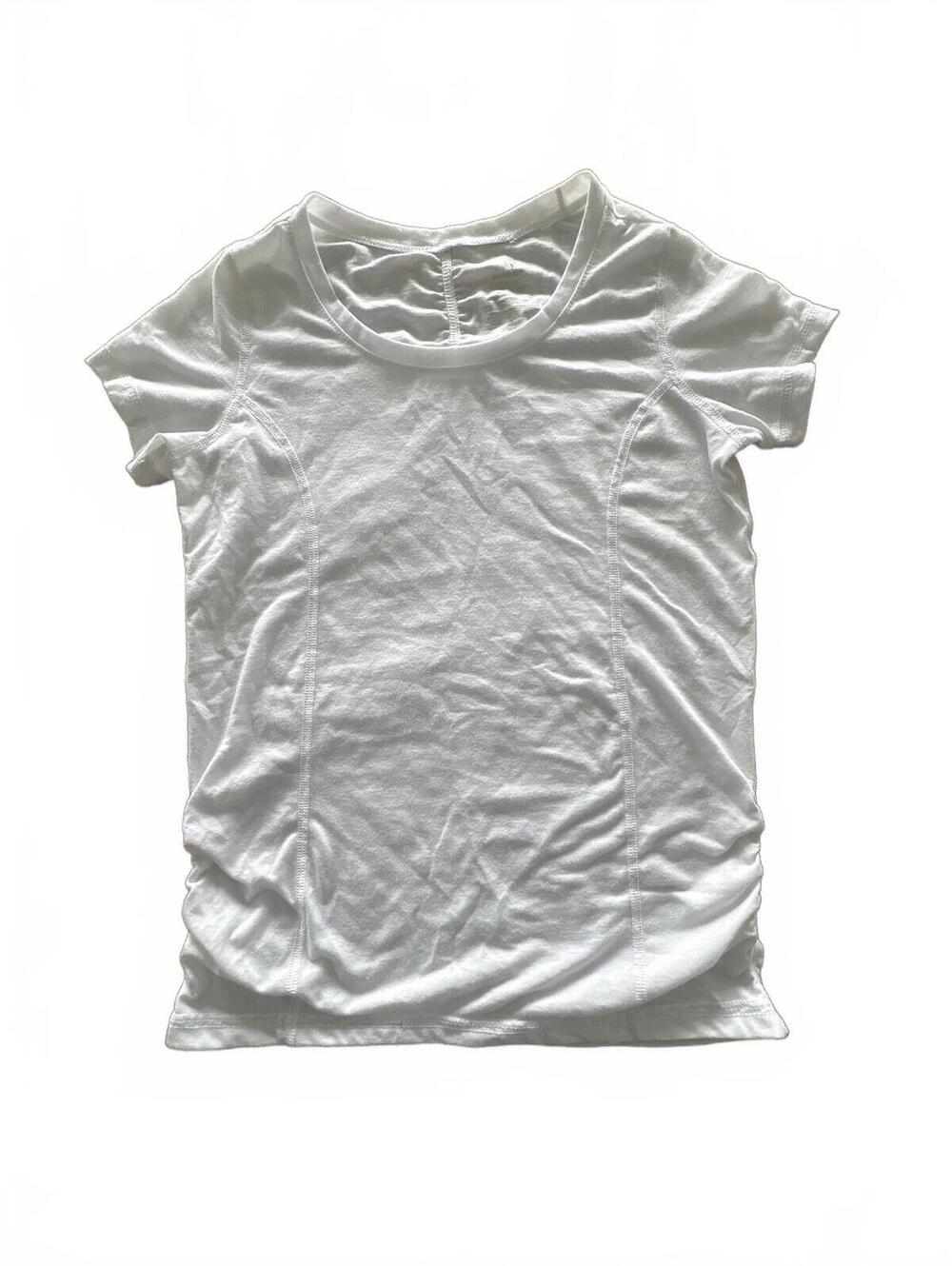 Danskin Now White Short Sleeve Athletic T-Shirt Size 10 12 Girls Kids youth